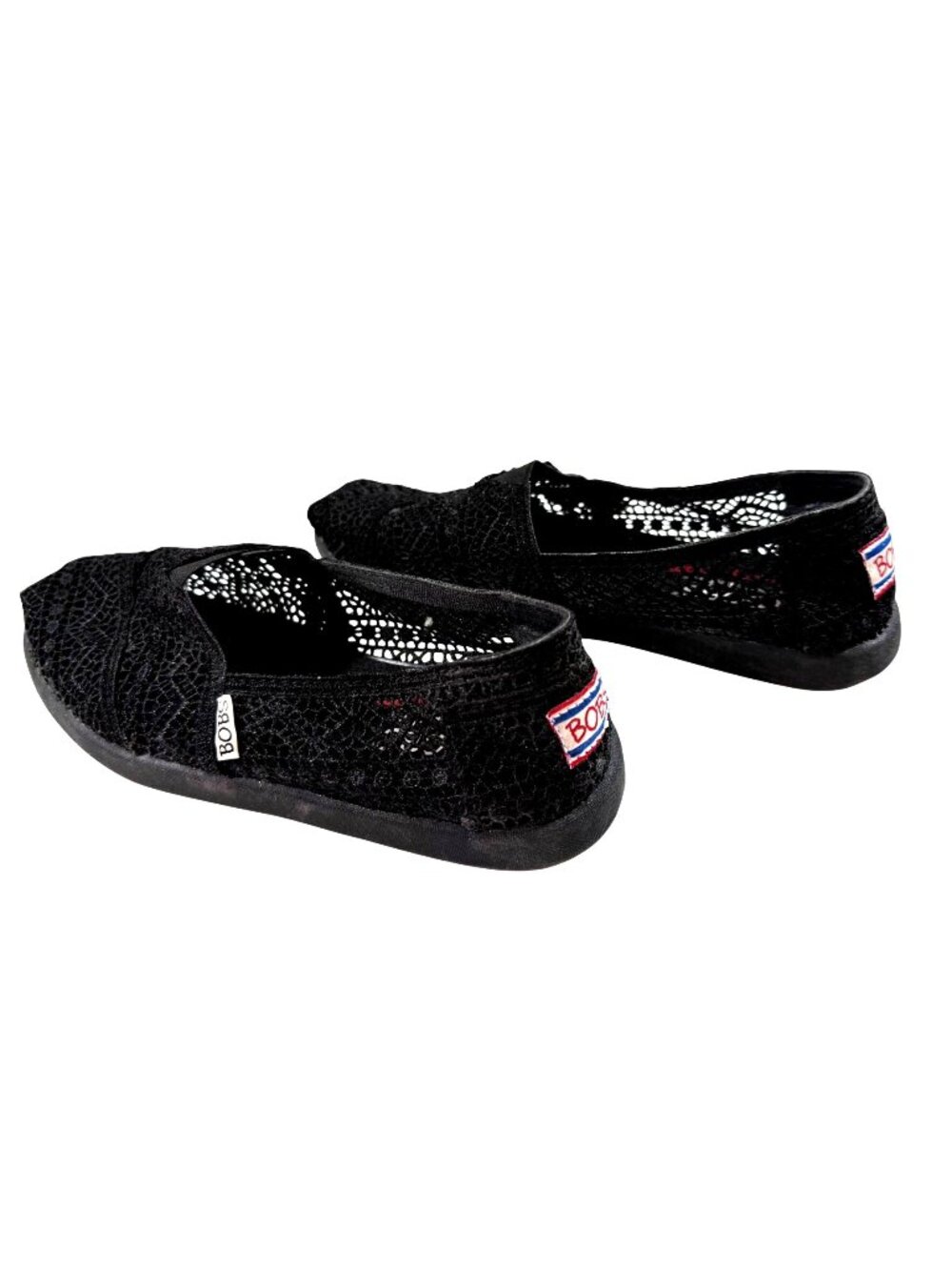 Skechers Bobs Slip-on Lightweight Shoes Size 6.5 Black Lace